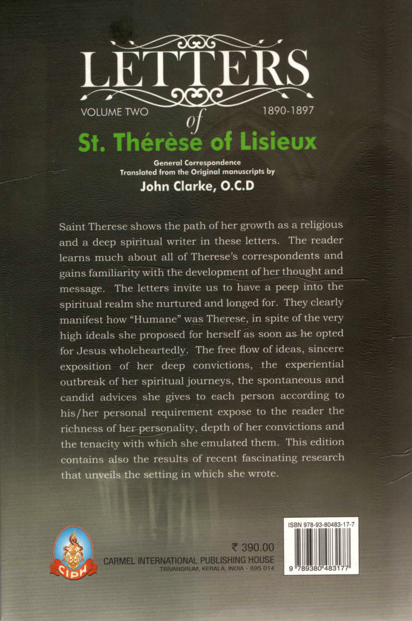 Letters Of St. Therese of Lisieux Vol 2