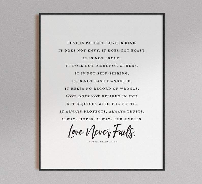 Living Words Wall Decor Love never fails