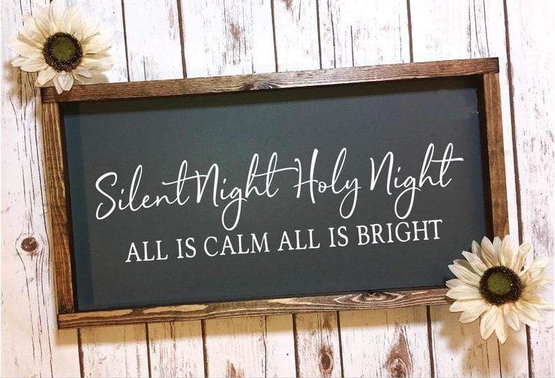 Living Words Wall Decor Standard Size - 18" x 7" Silent Night