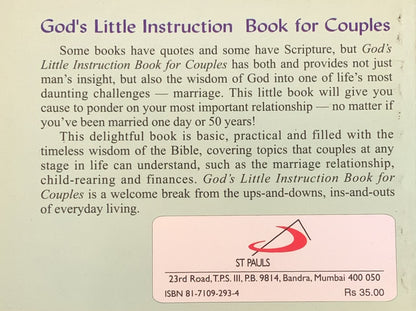 Gods Little Instruction Book For Couples