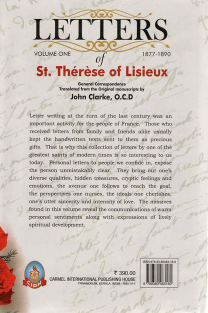 Letters Of St. Therese of Lisieux Vol 1