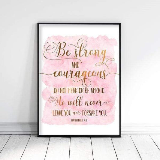 Living Words Wall Decor Be Strong and Courageous