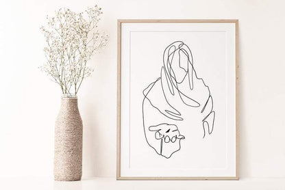 Living Words Wall Decor Come follow Me Line Art