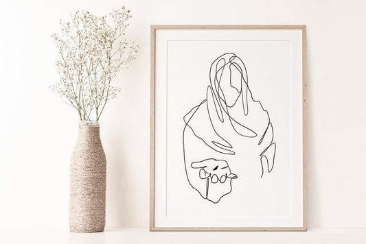 Living Words Wall Decor Come follow Me Line Art