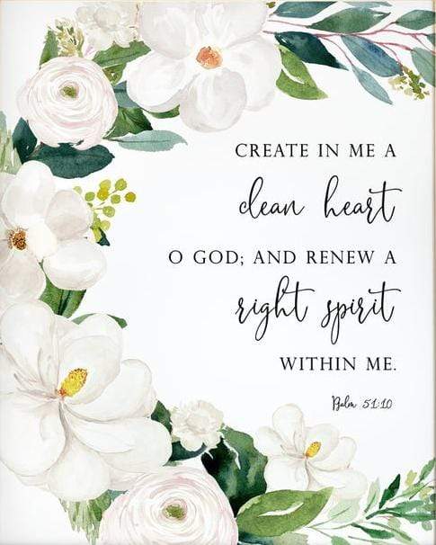 Living Words Wall Decor Create in me a clean heart
