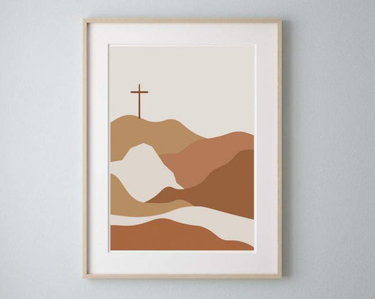 Living Words Wall Decor Cross - Modern Christian Art