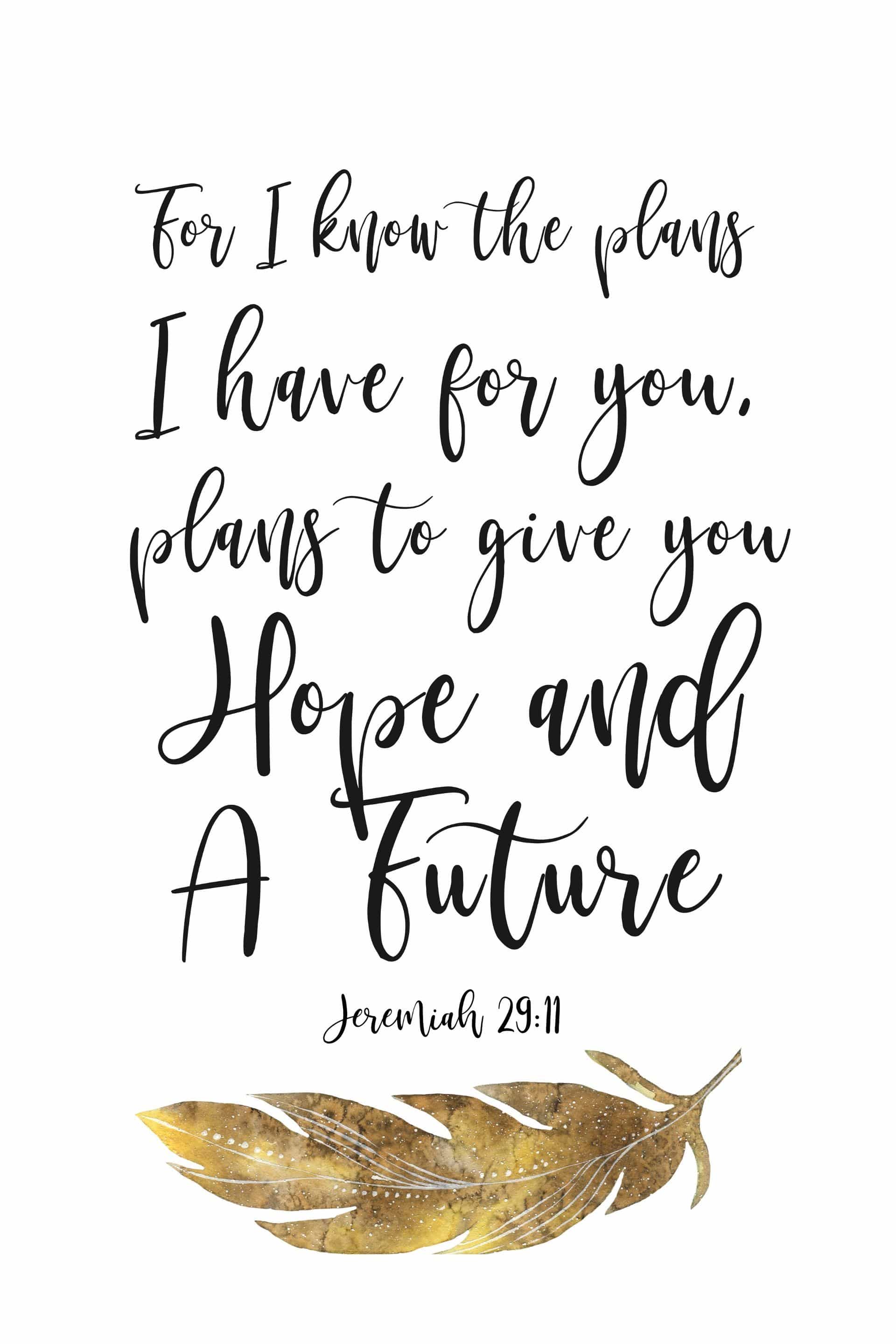 Living Words Wall Decor For I know the plans