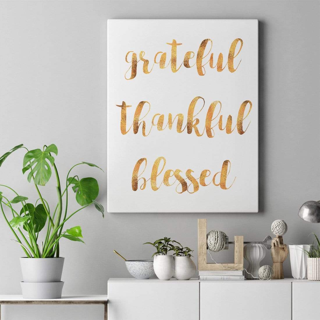 Living Words Wall Decor Grateful Thankful Blessed