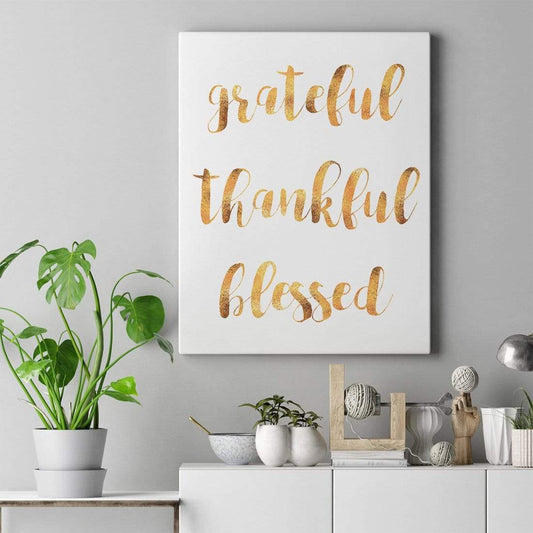 Living Words Wall Decor Grateful Thankful Blessed