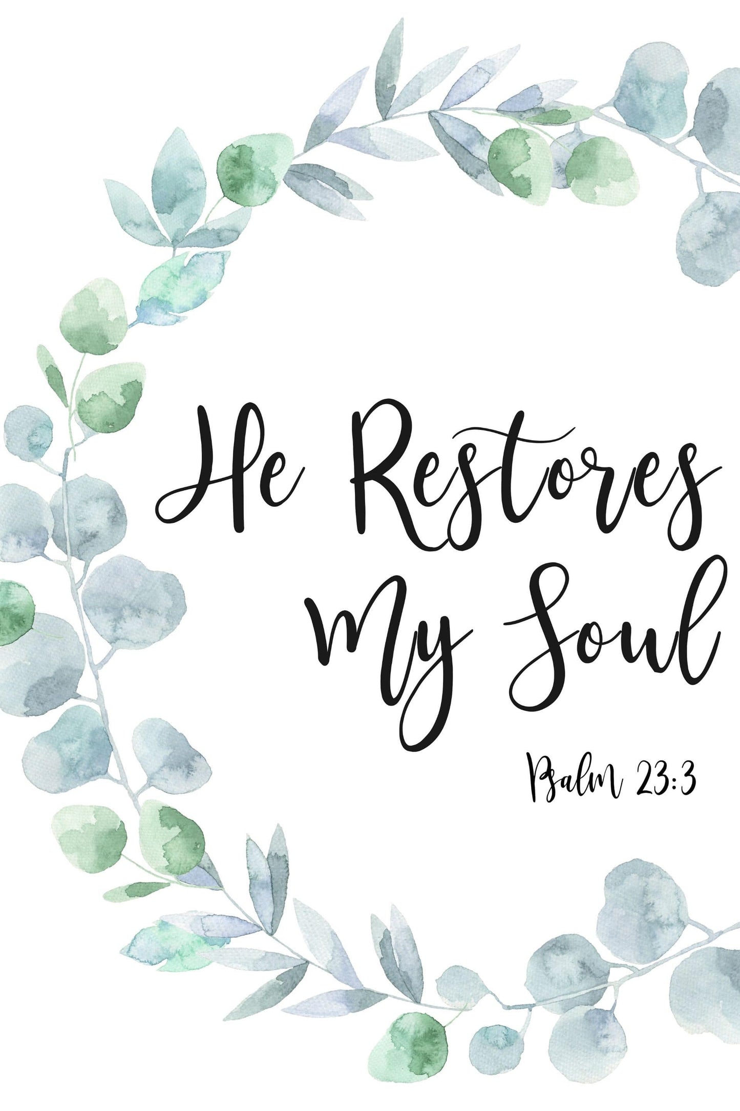 Living Words Wall Decor He Restores My Soul