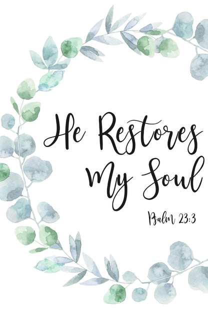 Living Words Wall Decor He Restores My Soul