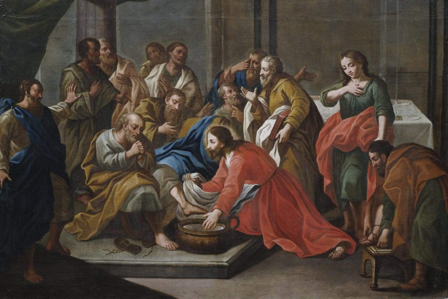Living Words Wall Decor Jesus Christ washing the feet of the Apostles - SP27