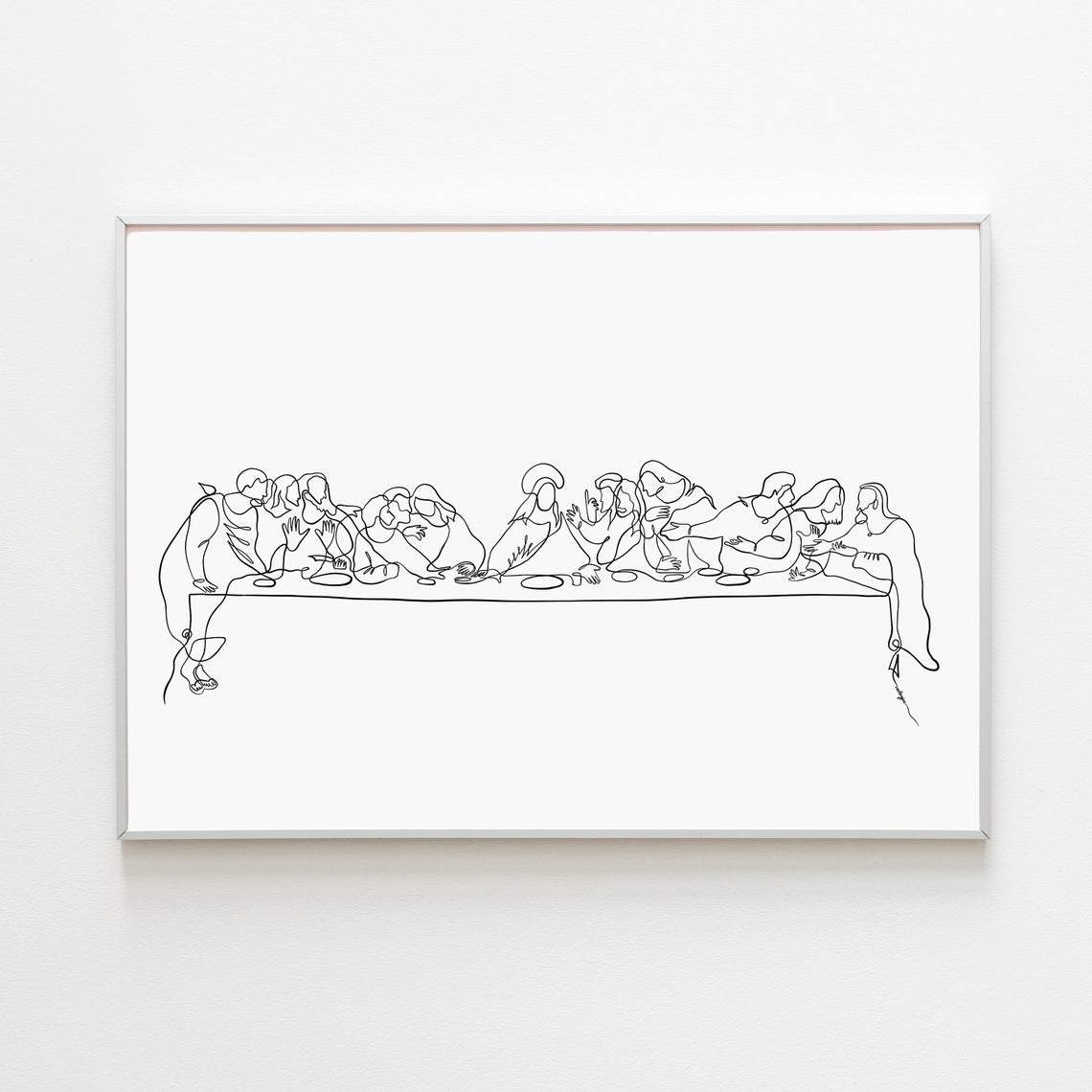 Living Words Wall Decor Last supper - Line art