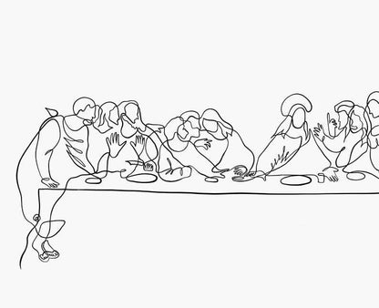 Living Words Wall Decor Last supper - Line art