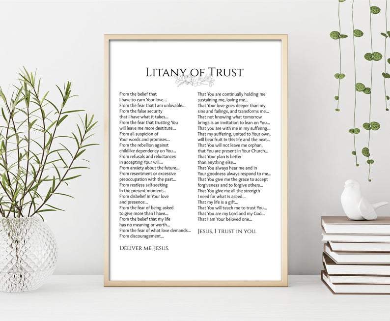 Living Words Wall Decor Litany of Trust prayer