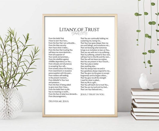 Living Words Wall Decor Litany of Trust prayer