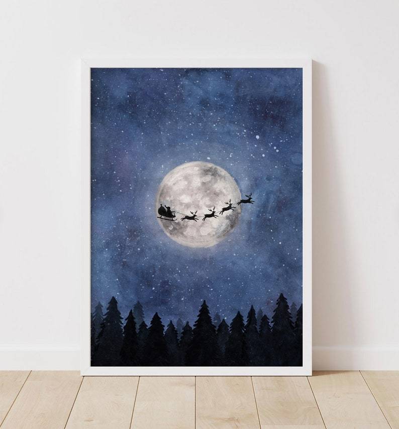 Living Words Wall Decor Santa and sleigh