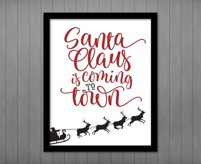 Living Words Wall Decor Santa Claus is Coming to Town