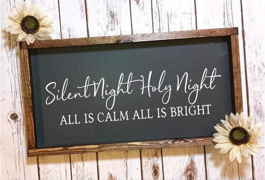 Living Words Wall Decor Standard Size - 18" x 7" Silent Night